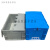 夏豹加厚塑料周转箱带盖物流周转箱胶箱食品箱运输箱周转筐箱大 加厚底外径600.400.175mm 蓝色