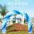 气球拱门新年店铺开业结婚庆典生日布置幼儿园开学装饰可拆卸支架 蓝色多瑙河款 8节(宽2.8米*高2.5米)可调节