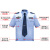 万普盾 新式物业保安服短袖衬衣夏季制服夏套装 蓝色短袖衬衣+配件 S码