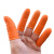 防滑手指套劳保工业乳胶手套耐磨橙色白色麻点一次性乳胶橡胶防护 磨砂切口指套 中码 50只/包