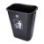 垃圾桶大号长方形无盖餐厅厨房塑料大容量商用垃圾分类垃圾桶 亮牌43L灰色带盖