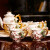 士纲轻奢品牌欧式茶具套装家用客厅带托盘陶瓷咖啡杯茶几摆件结婚礼物送闺蜜 蓝石榴普通包装