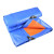 上柯 D4041 蓝橘色加厚防雨布 防水防晒遮阳棚布苫布PE塑料布 6X8m