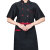 易美丽诺 LCF0705 夏季厨师服套装饭店厨房食堂短袖工作服 紫色白边短袖+围裙+帽子 4XL