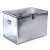 挚凌 大号铁皮五金工具箱镀锌板外卖箱带锁储物盒收纳木工铁箱子 50×35×35-0.6MM厚度 