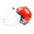 筑采（ZHUCAI）电焊面罩 防护面屏配安全帽式透明防冲击防油飞溅打磨红安全帽+支架+PVC包边屏