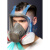 麦可辰防尘面罩全脸防毒面具全面罩喷漆化工专用全脸防尘护目防护面罩放 KN95高效滤棉  100片