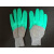 HKNA绒布劳保手套加绒耐磨防滑加厚防水防油胶皮塑胶实用机械浸胶结实 绿色绒布 10双 L
