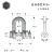 美标2150卸扣D型带螺母美式U型卡环锁扣直型起重卡扣17吨35t吊环 D型卸扣475吨(G2150)