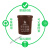 上海垃圾分类垃圾桶大号干垃圾湿垃圾户外圆形咖啡色棕色厨房物业Y80951 蓝色160升有盖可回收