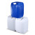 带内盖塑料小方桶密封扁桶耐酸碱化工桶加厚实验室废液桶收集桶化 深蓝色 25L深蓝色-B款