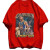 NBA勇士斯蒂芬库里印花美式街头篮球衣复古潮流纯棉帅气短袖T恤男 库里CURRY-棕色 5XL