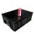 海斯迪克 HKW-71 防静电周转箱 电子元件盒物料盒黑色塑料收纳箱 8号540*420*300无盖