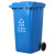 景远康 垃圾桶大号户外环卫加厚物业小区室外环保分类塑料带盖翻盖 绿色 240L加厚带轮带盖