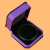 紫色八角绒布首饰盒戒指盒项链盒耳钉盒吊坠盒手镯盒礼品盒 紫色八角绒布项链盒白底色 00432