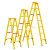 宝卫侠 1.5米绝缘玻璃钢梯子 人字梯2米 电力施工折叠梯 2.5米关节梯 黄色 绝缘梯 2m 人字绝缘梯 黄色