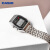 卡西欧【礼物】学生表简约休闲时尚手表防水复古小方块小银表 A159WA-N1DF