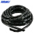 海斯迪克 HKW-303 PE塑料缠绕管 电线线束保护带 25MM 黑色2.2米/卷×5卷