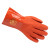 东亚880浸塑手套 PVC耐油耐酸碱 防水耐磨防滑塑胶 劳保工业防护 5副 橘红色 均码 3天 