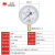 仪表YO-100氧气压力表禁油脱脂气体管道专用 0~0.4MPa（4公斤）表盘100m