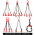 起重吊链吊车吊具猛钢铁炼条吊环吊钩挂钩子吊索具行车吊装工具 3吨1米单腿