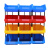 塑料栈板吹塑九脚叉车托盘塑料垫仓板物流托盘仓库长方形防潮垫板 Q5零件盒(一箱8个装)红色