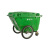 惠世达 400L保洁车手推塑料环卫垃圾车大号户外垃圾桶市政物业垃圾清运车 备件 小轮子款绿色（不带盖） 