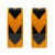 聚远 JUYUAN材质PVC 箭头高反光贴纸 黑黄色长25m 宽5cm警示反光膜 施工反光胶带警戒线条 一卷价格 10卷起售
