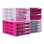 桌面组合抽屉式a4文件收纳盒塑胶办公档案整理柜资料矮柜 2#A4L单抽盒(粉色)