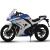 朗创摩托车V6跑车R3忍者六代地平线可上牌可改装ABS街跑电动跑车电摩 白蓝色 预付定金 尾款货到付款