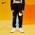 耐克（NIKE）Nike 耐克小童装男童舒适毛圈休闲运动裤春秋儿童针织长裤 正黑色 120(6)