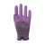 紫色女士小号乳胶手套劳保浸胶皮防滑带胶耐磨工作 优耐保A689女小号紫24双