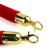 海斯迪克 礼宾柱挂绳 绒绳麻绳麻花挂绳栏杆座挂绳 红色绒布绳1.5米 HK-342 
