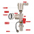 惠利得地暖分水器自动放气排气阀地热排水阀暖气泄水放水阀1寸尾件 1寸自动放气阀(铜本色红柄)