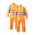 博迪嘉 CN032新款雨衣套装 反光透气雨衣防寒服工作服 荧光橘红色 S码1套