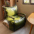 莎庭（SARTILL）北欧懒人沙发单人休闲躺椅小户型工业风复古咖啡厅铁艺沙发 bk02绿色 油蜡皮 75cm 65x