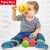 费雪（Fisher-Price）抚触球感统训练婴儿球类玩具手抓球触觉感知球抓握触感按摩球 几何配对套装（布书+布球）