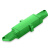 沃数 光纤适配器 LSH-LSH（APC）单芯 工程电信级法兰式转接耦合对接头 绿色塑料款 1个
