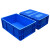 卧虎藏龙 EU周转箱塑料箱 汽配可堆式储物箱零件箱 蓝色无盖600*400*280