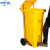 加厚垃圾桶医脚踏桶黄色回收筒利器盒废物收纳桶箱 70升黄色脚踏款