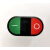 双头 双位 启动停止按钮 带灯按钮  MCB-10 MCB-01 MPD2-11B 绿黑红启停标识