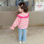 迪士尼（Disney）女童衬衫春秋季2024新款儿童洋气时髦春装上衣宝宝娃娃领春季衬衣 粉红色 90cm(90cm)