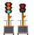 定制移动太阳能红绿灯警示灯十字路口道路施工指示灯箭头通信 30012C60型升降款 300四