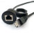 面板网线带螺帽USB线RJ45延长线汽车点烟器改装USB网络跳线延长线 RJ45公对母不带盖 0.25m