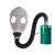 LISM防毒面具长管呼吸器化工全面罩橡胶滤毒罐导气管 面具+0.5米管+7号罐