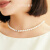 萱子（SHINE）饰品铃兰系列精致优雅银饰项链礼盒套装气质花朵项链母亲节送礼 白色 45cm