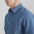 第五季 牛仔衬衫男短袖修身纯棉水洗夏装纯色英伦男装半袖衬衣 蓝色SFS5S209 44(体重参考86-95kg)