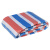 嘉辰固 PP防雨布篷布 双覆膜加厚三色彩条布 蓝白红相间 宽3米 50米/件
