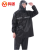 鸣固 雨衣雨裤套装 防暴雨反光分体式雨衣 黑色2XL MG-ST-1458-0