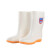 沸耐笙 FNS-04846 男士中筒白色食品卫生雨鞋 食品厂用白色食品PVC胶鞋 白色 43 双